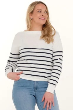 Zavanna Aletta genser Off-white/marine New