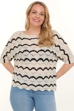 Zavanna Alma genser Sand/sort Hot