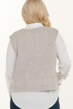 Zavanna Amara strikkevest Sand Clearance