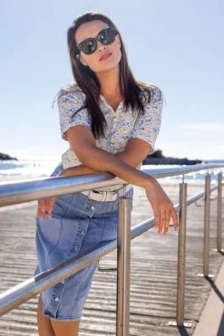 Zavanna Brenda topp Blå Outlet