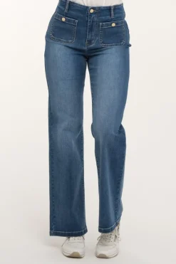 Zavanna Carmen bootleg jeans Blå denim Discount