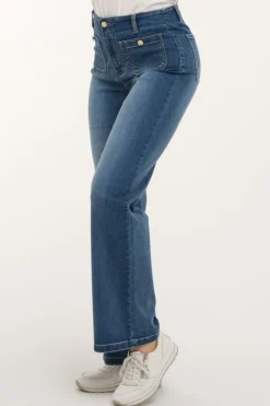 Zavanna Carmen bootleg jeans Blå denim Discount