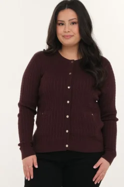 Zavanna Fatima cardigan mørk plomme Outlet