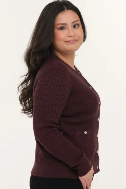 Zavanna Fatima cardigan mørk plomme Outlet