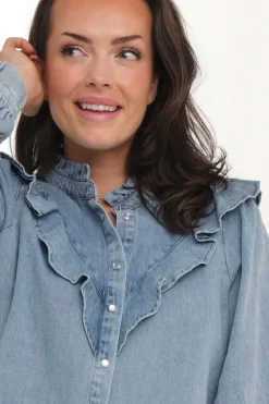 Zavanna Hellen bluse Blå denim Sale