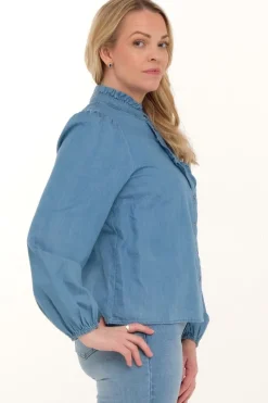 Zavanna Hilde bluse Lys blå denim Best