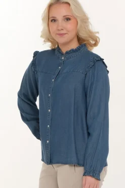Zavanna Hortensa bluse Blå denim Clearance