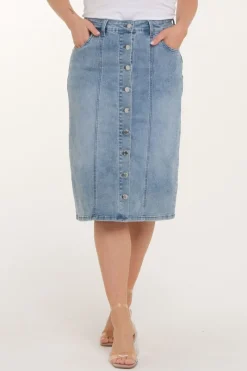 Zavanna Iben denim skjørt Lys blå denim Discount