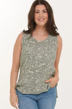 Zavanna Onyx singlet Oliven Clearance