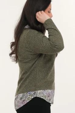 Zavanna Saphira topp Oliven Clearance