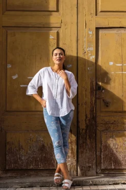 Zavanna Siri denim capri Lys blå denim Online