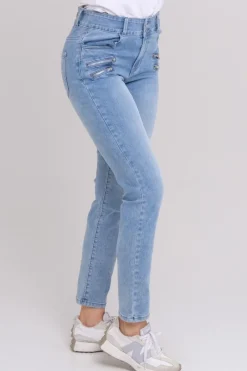 Zavanna Siri jeans med glidelåser Lys blå denim Hot